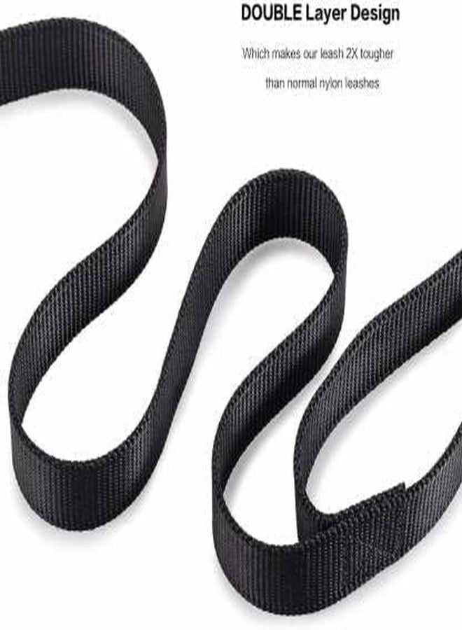 Pups&Pets Pet Nylon Soft Padded Adjustable Leash & Harness for Puppy and Medium Dogs Outdoor Training and Running Set (Black) - Image 3